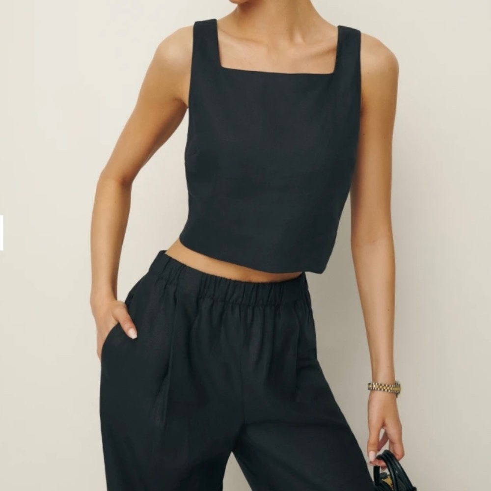 Reformation Saige Linen Top